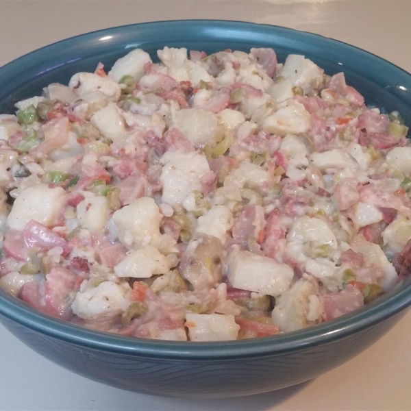 Potato Salad With Bacon, Olives, and Radishes