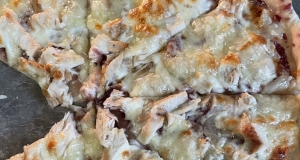 Brie Cranberry and Chicken Pizza