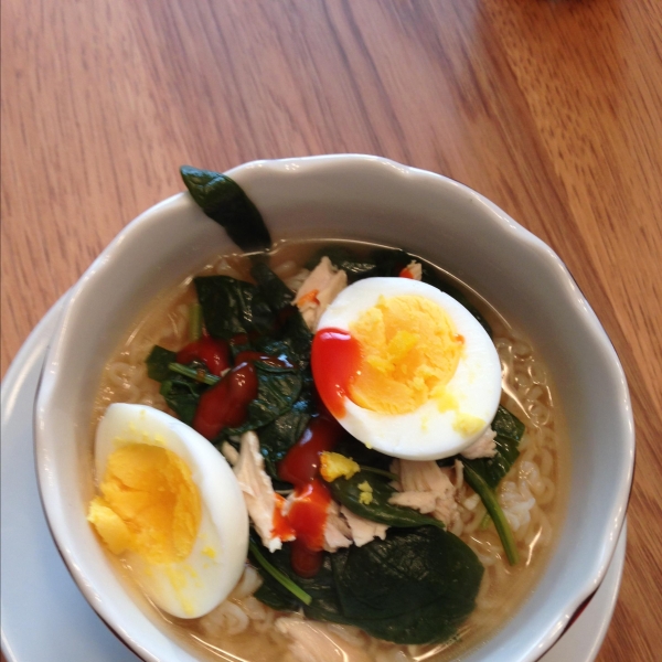 Easy, Spicy Chicken Ramen Noodle Soup