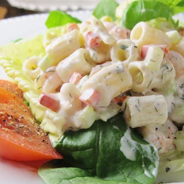 Herbed Macaroni Salad with Shrimp