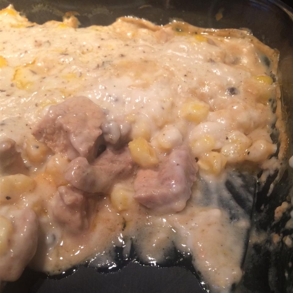 Pork Chop Hominy Casserole