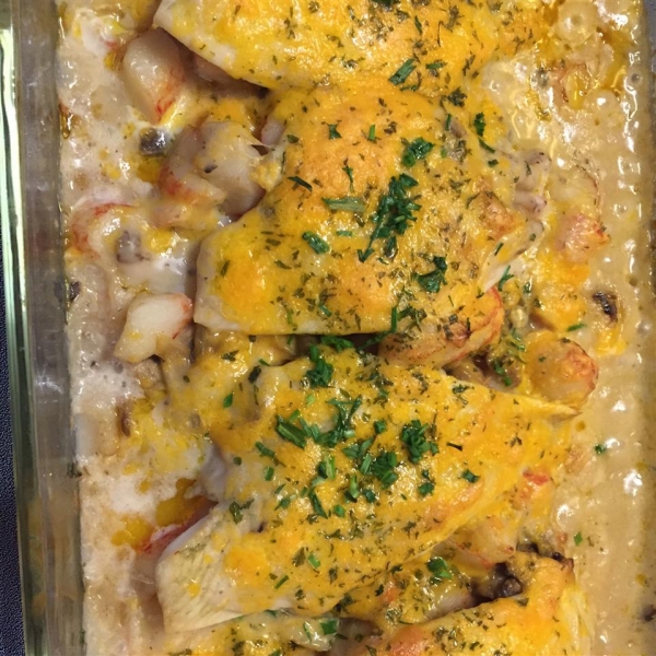 Shrimp and Crab Stuffed Flounder