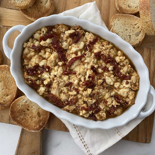 Baked Feta Spread with Sun-Dried Tomatoes