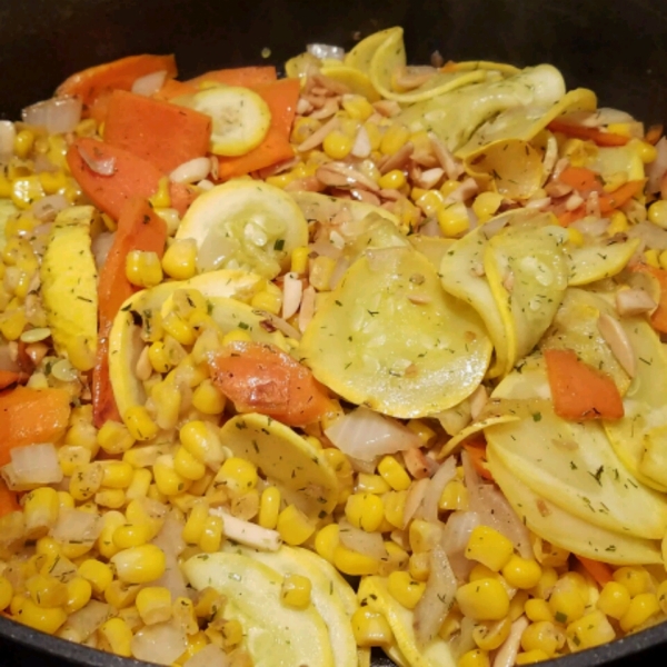 Sauteed Summer Squash with Almonds