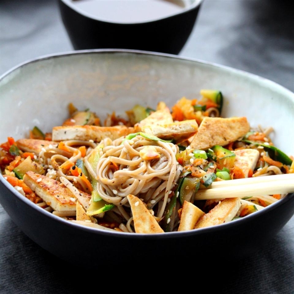 Tamarind Tofu with Vegetables and Soba