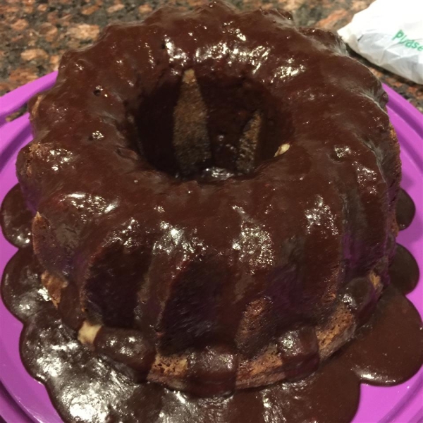 Buttermilk Chocolate Cake with Fudge Icing