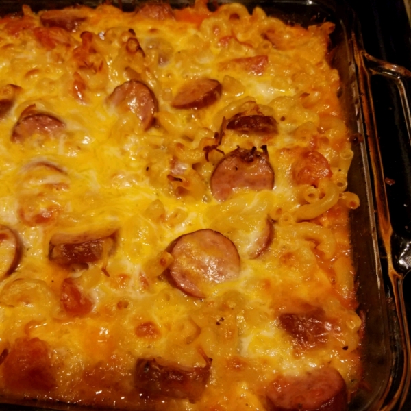 Cheesy Smoked Sausage Casserole