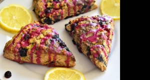 Lemon-Blueberry Scones with Blueberry Glaze