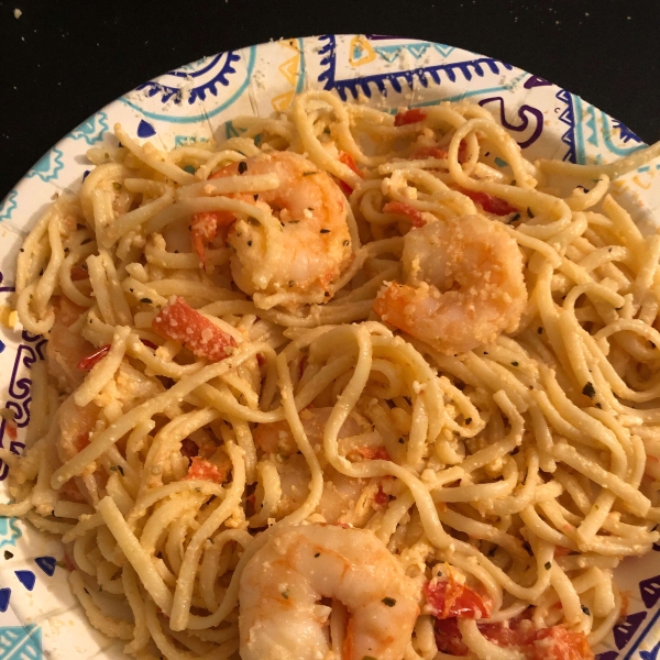 Shrimp and Feta Cheese Pasta