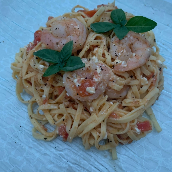 Shrimp and Feta Cheese Pasta