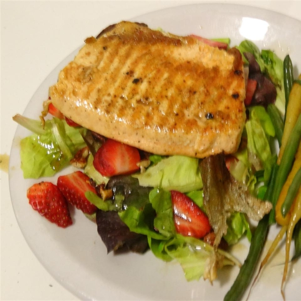 Grilled Arctic Char on Bed of Greens