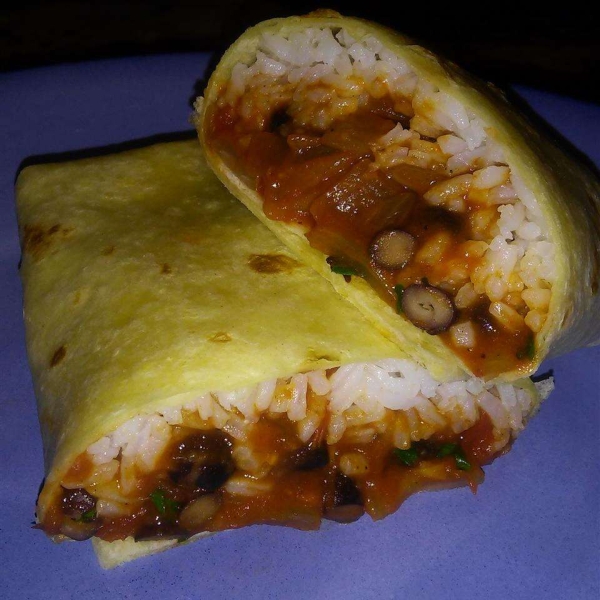 Black Bean and Rice Burritos