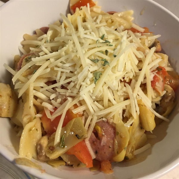 Farfalle Pasta with Artichoke Hearts