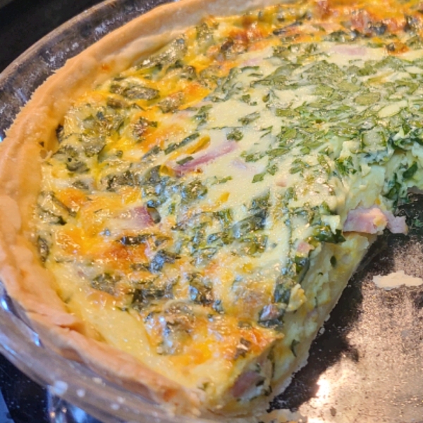 Light and Fluffy Spinach Quiche