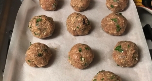 Baked Spinach, Feta, and Turkey Meatballs