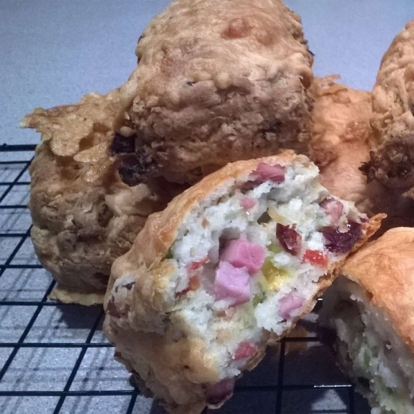 Ham and Cheese Scones with Cranberries