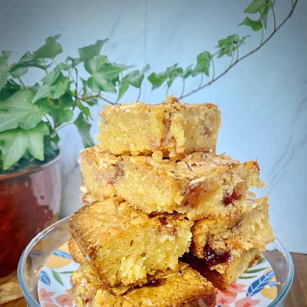 Raspberry-White Chocolate Blondies