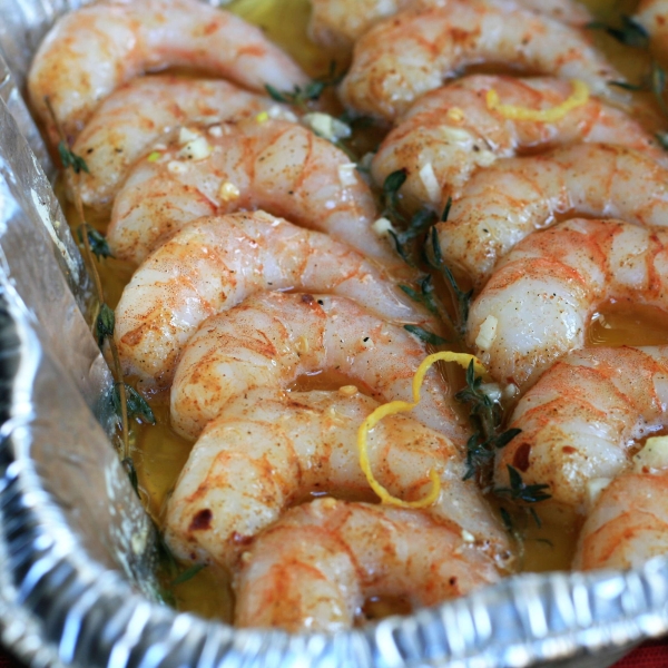 Garlic Butter Smoked Shrimp