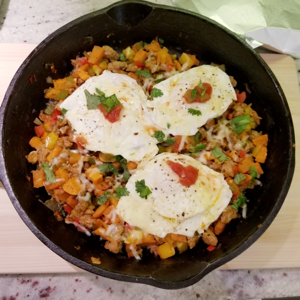 Southwestern Pork Sausage and Sweet Potato Hash