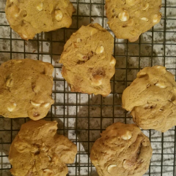 Pumpkin Pecan White Chocolate Cookies