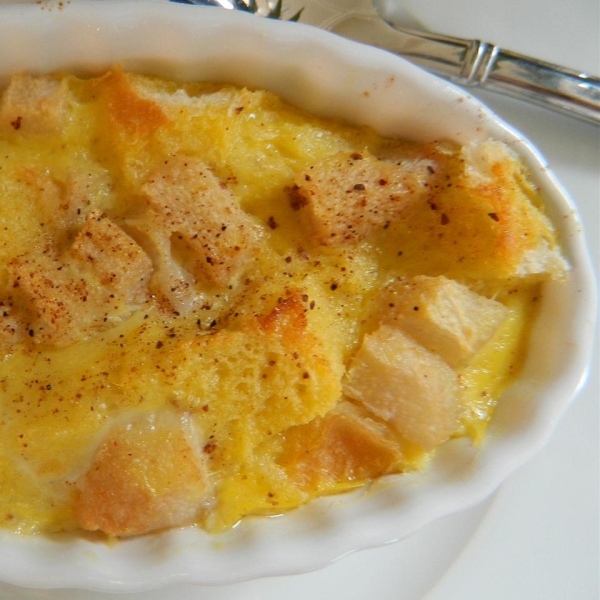 Eggnog and Apple Bread Pudding