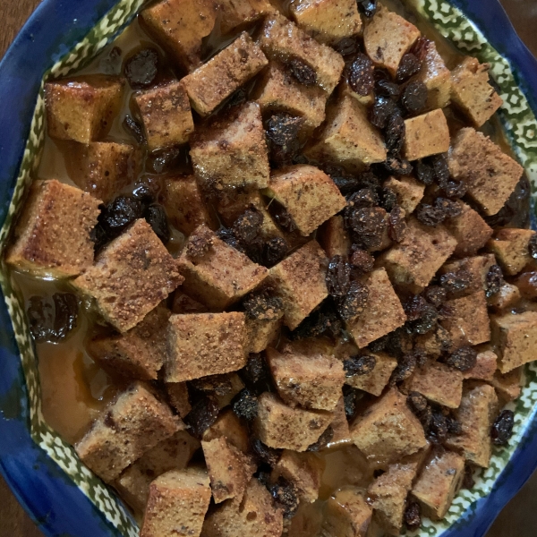 Butterscotch Raisin Bread Pudding