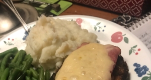 Keto Open-Faced Chicken Cordon Bleu