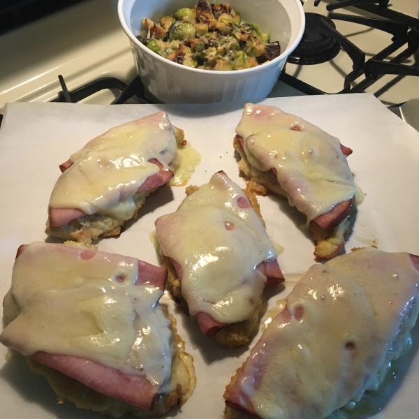 Keto Open-Faced Chicken Cordon Bleu