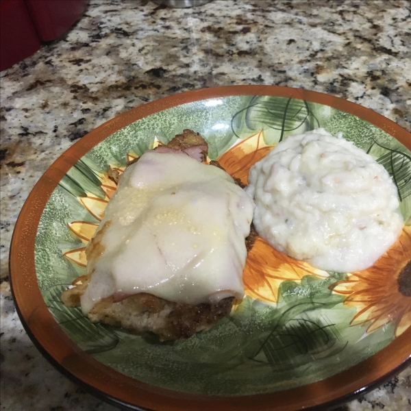 Keto Open-Faced Chicken Cordon Bleu