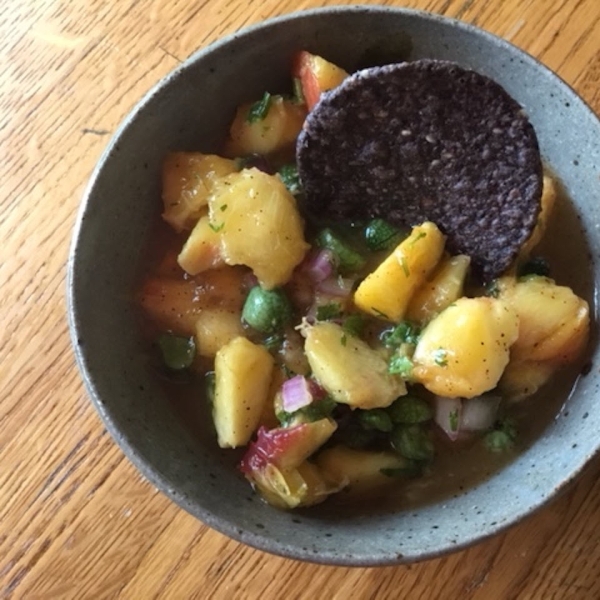 Peach Cucamelon Salsa