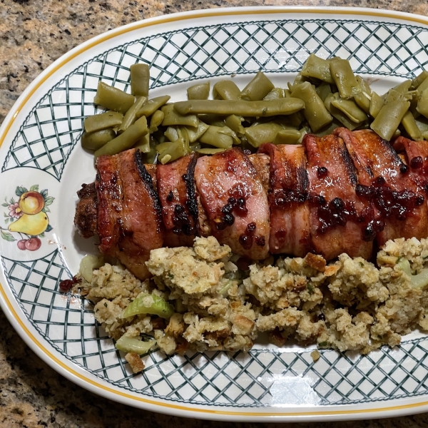 Bacon-Wrapped Pork Tenderloin with Balsamic and Fig