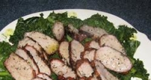 Pork Tenderloin with Steamed Kale