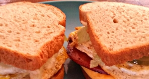 Kevin's Toasted Honey Wheat Berry Bologna and Egg Sandwich