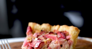 Strawberry Rhubarb Custard Pie
