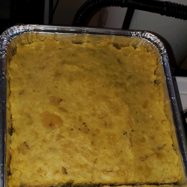 Pastelon de Platano Maduro (Dominican-Style Yellow Plantain Pie)