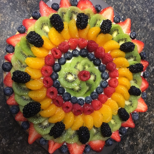 Fruit Pizza with White Chocolate