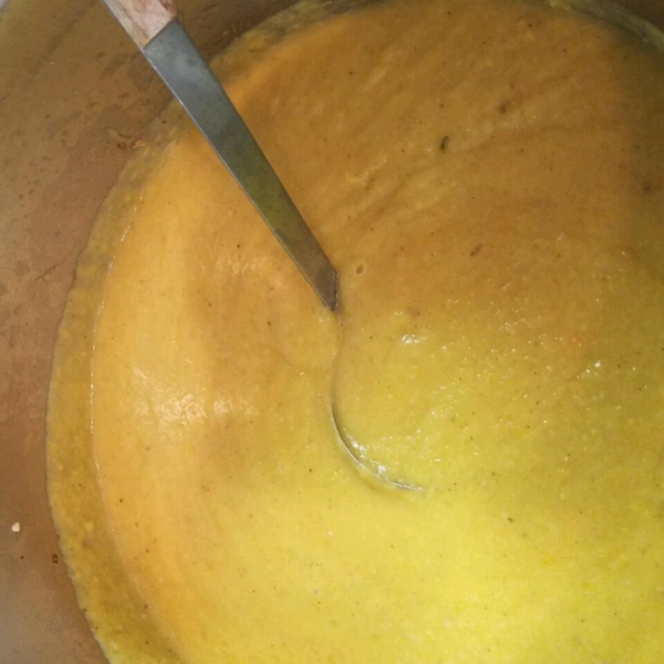 Roasted Butternut Squash, Garlic, and Apple Soup