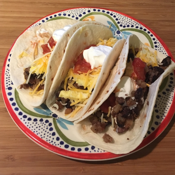 Corned Beef Hash Breakfast Tacos