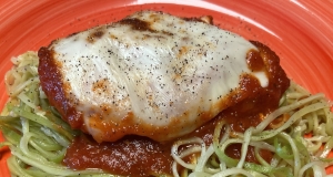 Chicken Parmesan with Zucchini Pasta