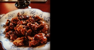 Fried Chicken Thighs with Raspberry Sauce