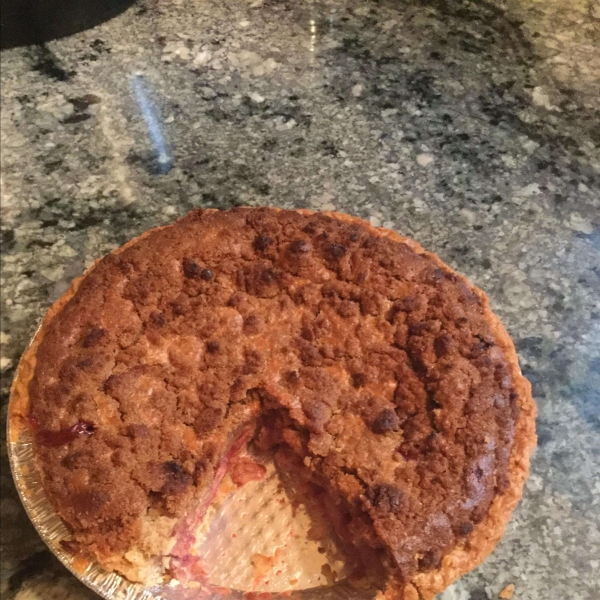 Strawberry Brown Sugar Sour Cream Pie