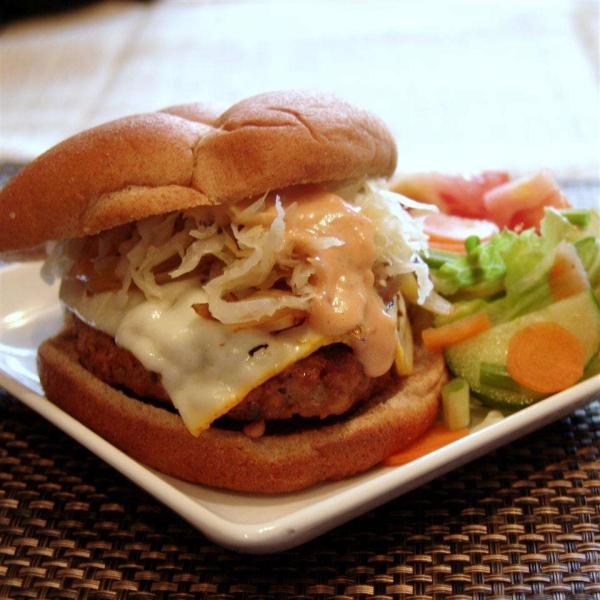 Turkey Reuben Burgers