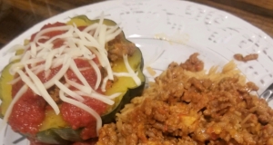 Instant Pot® Acorn Squash Stuffed with Italian Sausage