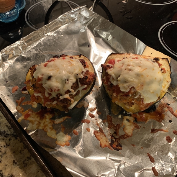 Instant Pot® Acorn Squash Stuffed with Italian Sausage