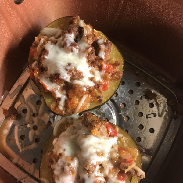 Instant Pot® Acorn Squash Stuffed with Italian Sausage