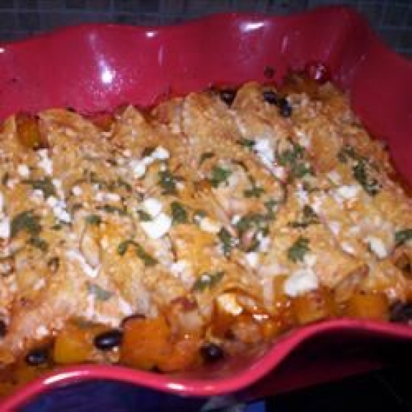 Roasted Butternut and Black Bean Enchiladas