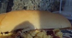 Scrambled Egg and Pepperoni Submarine Sandwich