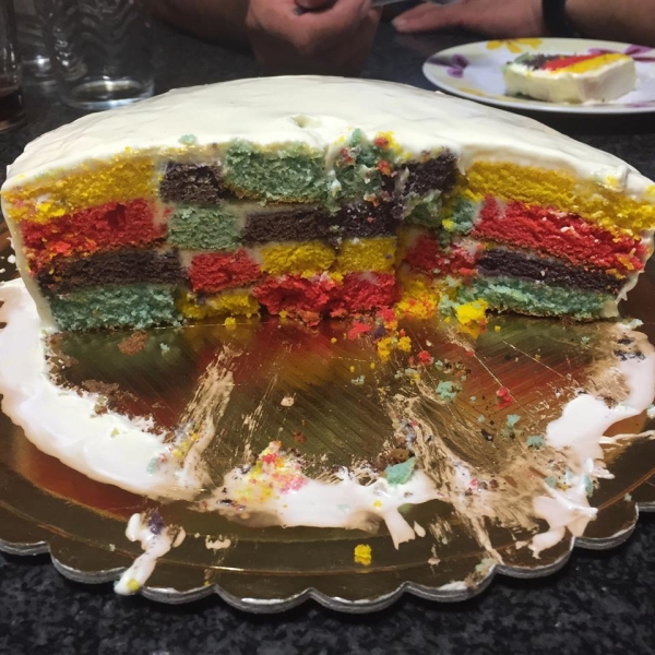 Rainbow Clown Cake