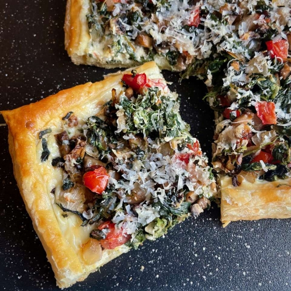Puff Pastry Tart with Vegetables and Cheese
