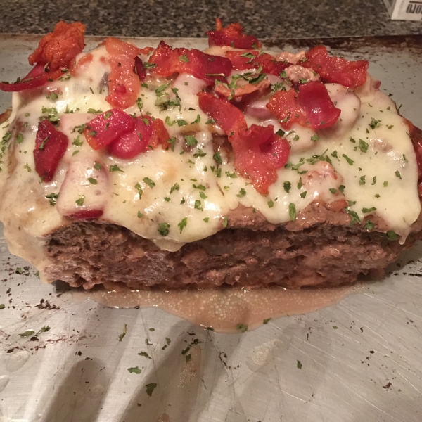 Bacon Mushroom Swiss Meatloaf